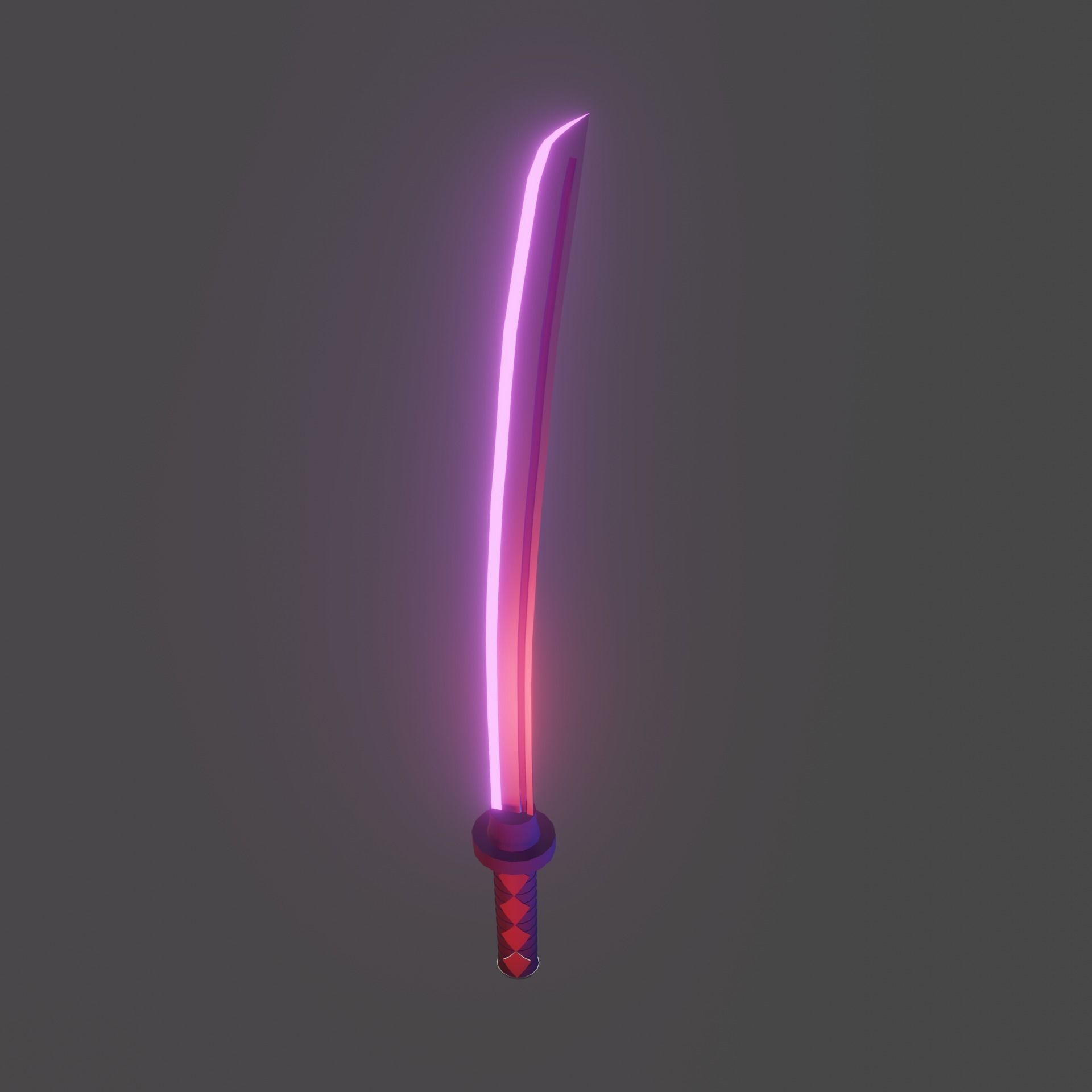 Katana star wars light saber Low-poly 3D model_4