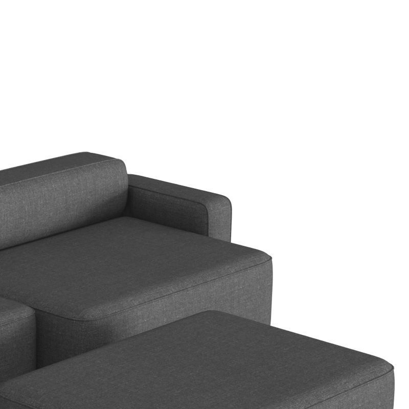 Rope Sofa Chaise Longue With Pouf 3D model_2