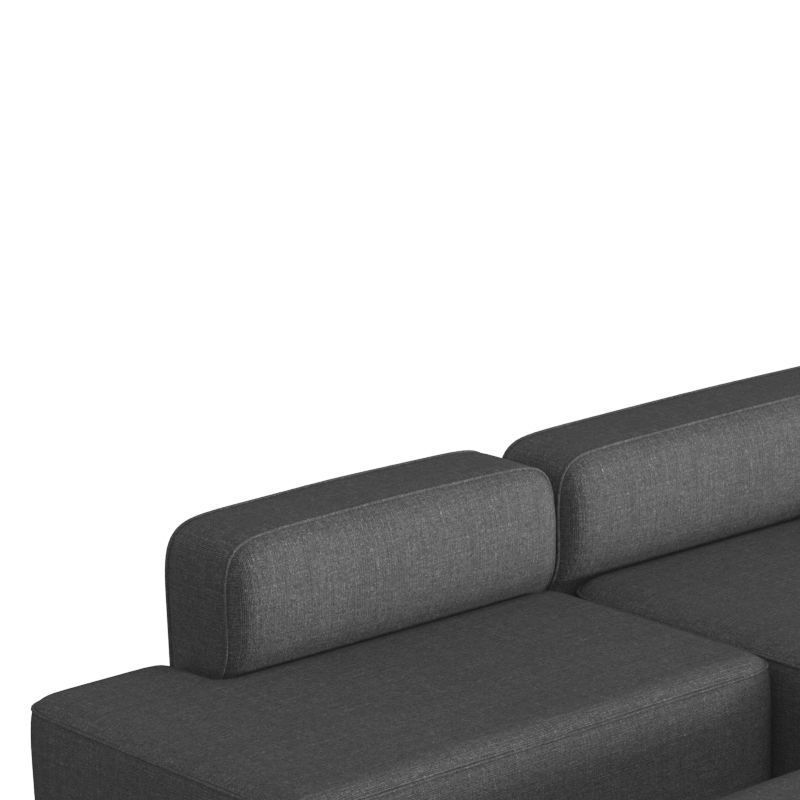 Rope Sofa Chaise Longue With Pouf 3D model_1