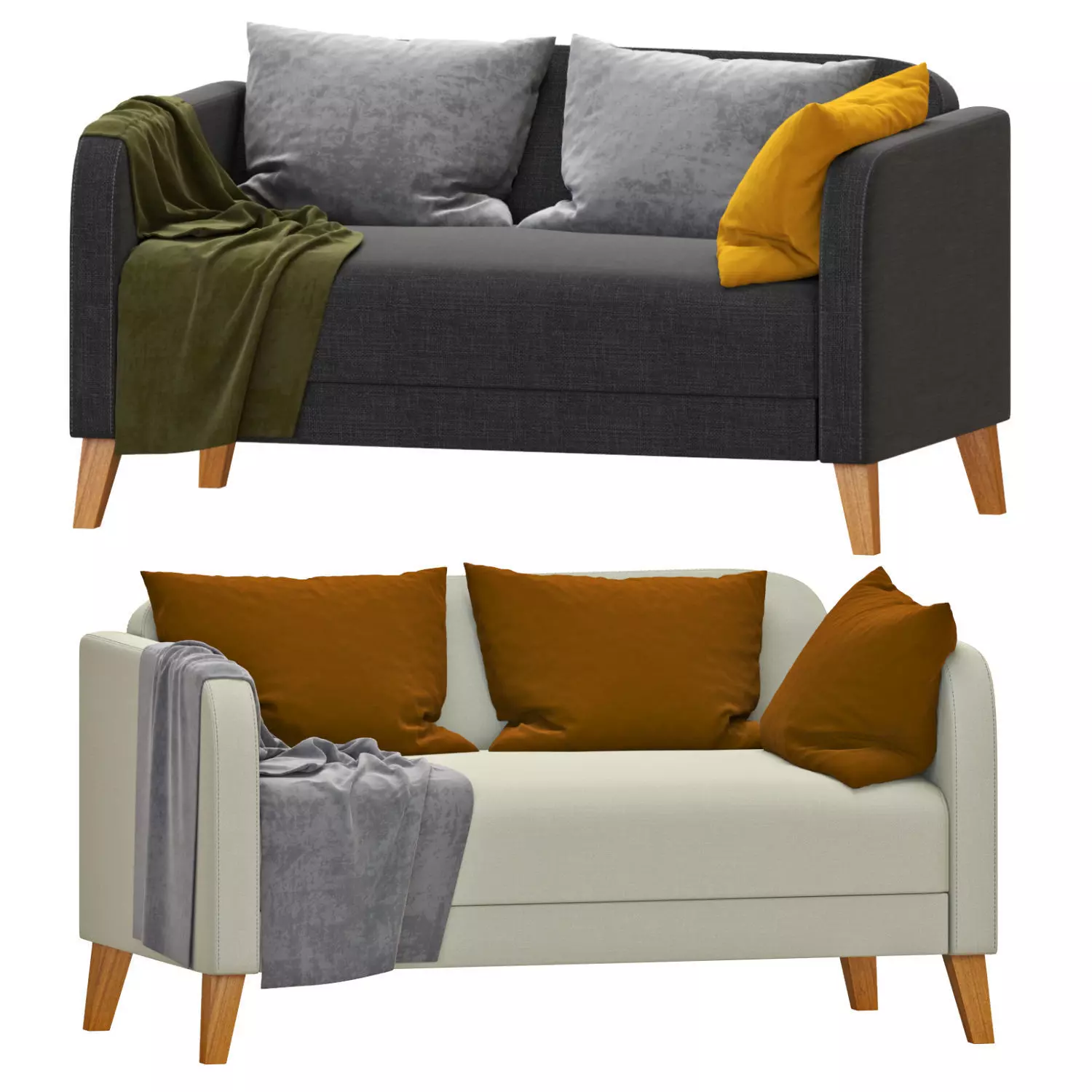 LINANAS 2 SEAT SOFA 3D model_0