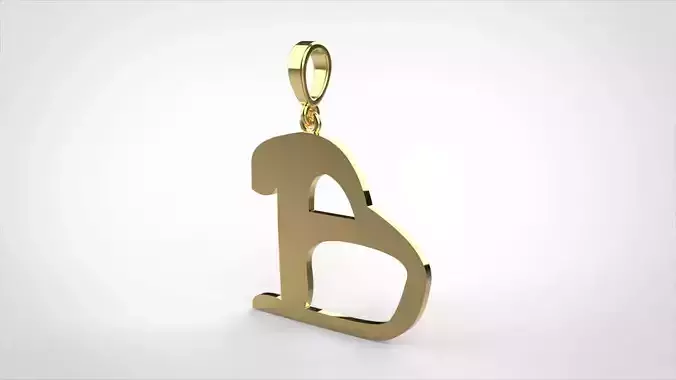Pendant alphabet zaiedsloppy B small