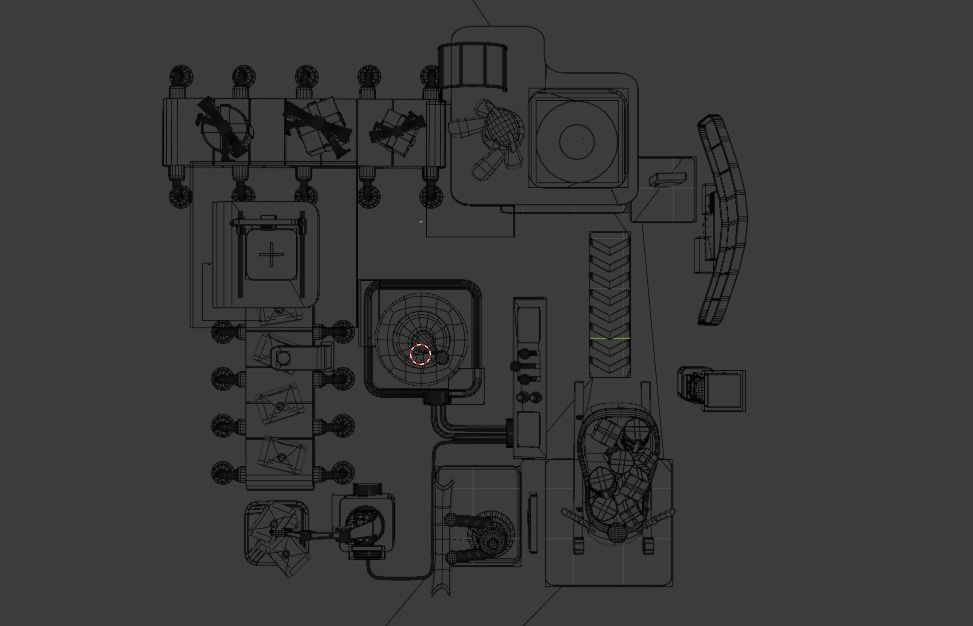 Production of Toy Factory Futuristic  Low-poly 3D model_6