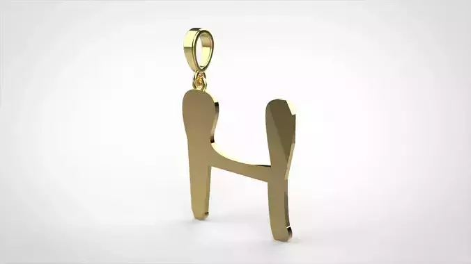 Pendant alphabet zaiedsloppy H small 