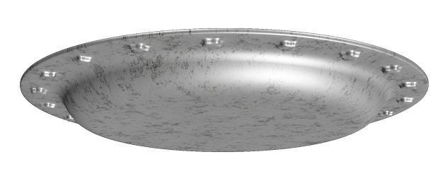 Classic Ceramic Plate Low-poly 3D model_1