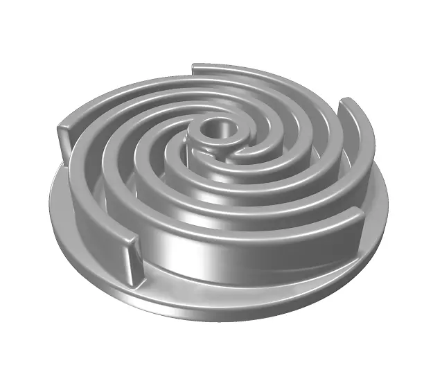 Classic Vortex Impeller Low-poly 3D model_0