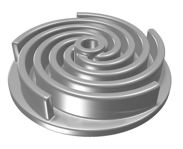 Classic Vortex Impeller Low-poly 3D model_2