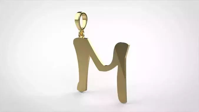 Pendant alphabet zaiedsloppy M small 