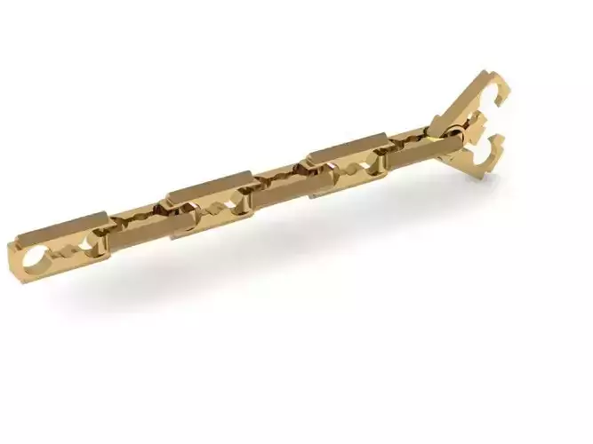 anchor Chaine in the shape of a razor blade