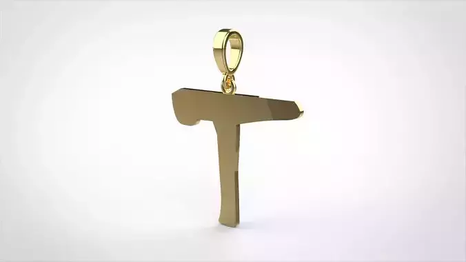 Pendant alphabet zaiedsloppy T small 