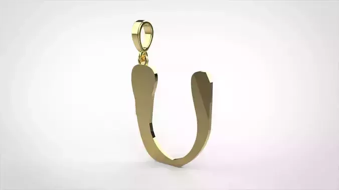 Pendant alphabet zaiedsloppy U small 