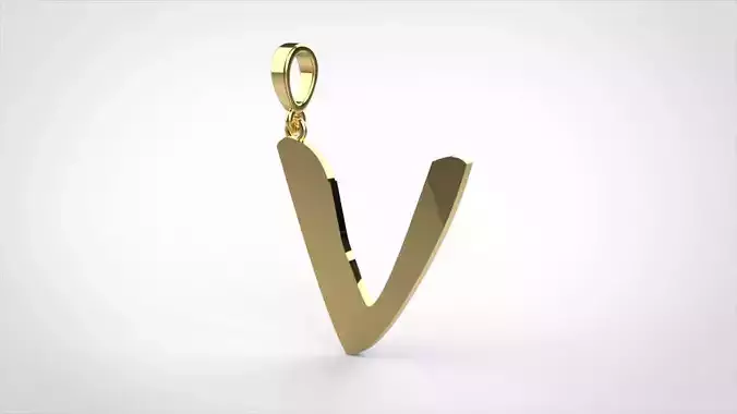 Pendant alphabet zaiedsloppy  V small 