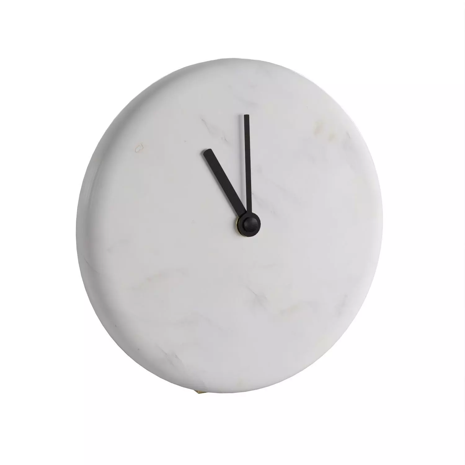 White Marble Table Clock 3D model_0