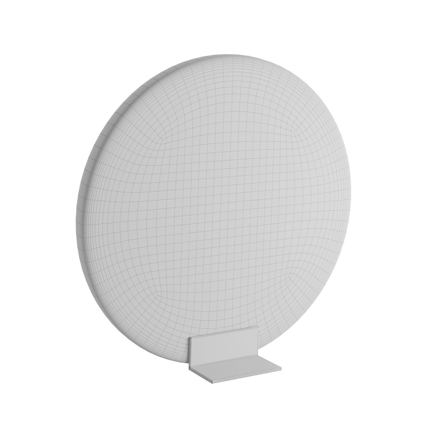 White Marble Table Clock 3D model_4