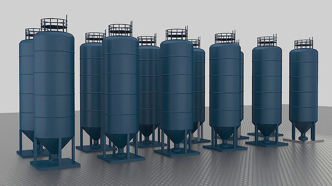Boiler group of bottles Low-poly 3D model