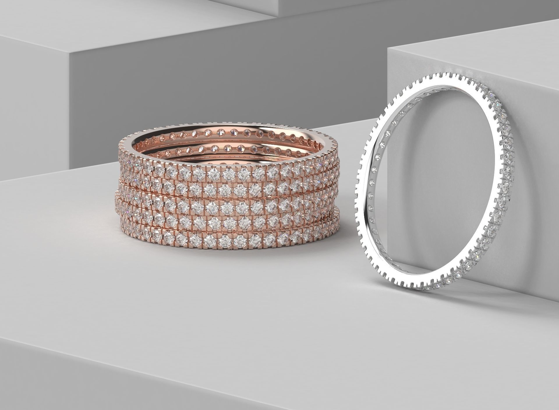 STACKABLE ETERNITY RING 125  3D print model_7