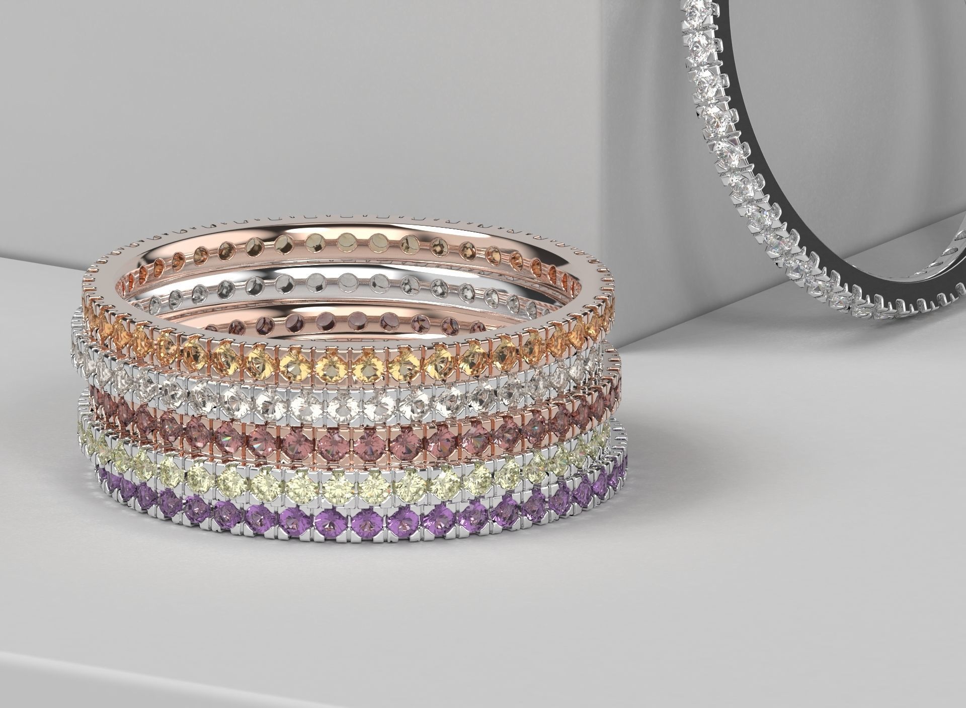 STACKABLE ETERNITY RING 125  3D print model_2