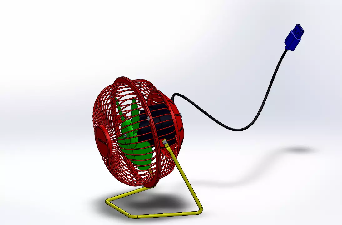 SMALL ELECTRIC FAN WITH USB 3D print model_0