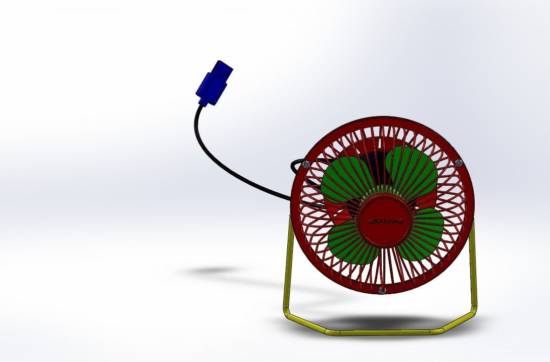 SMALL ELECTRIC FAN WITH USB 3D print model_1