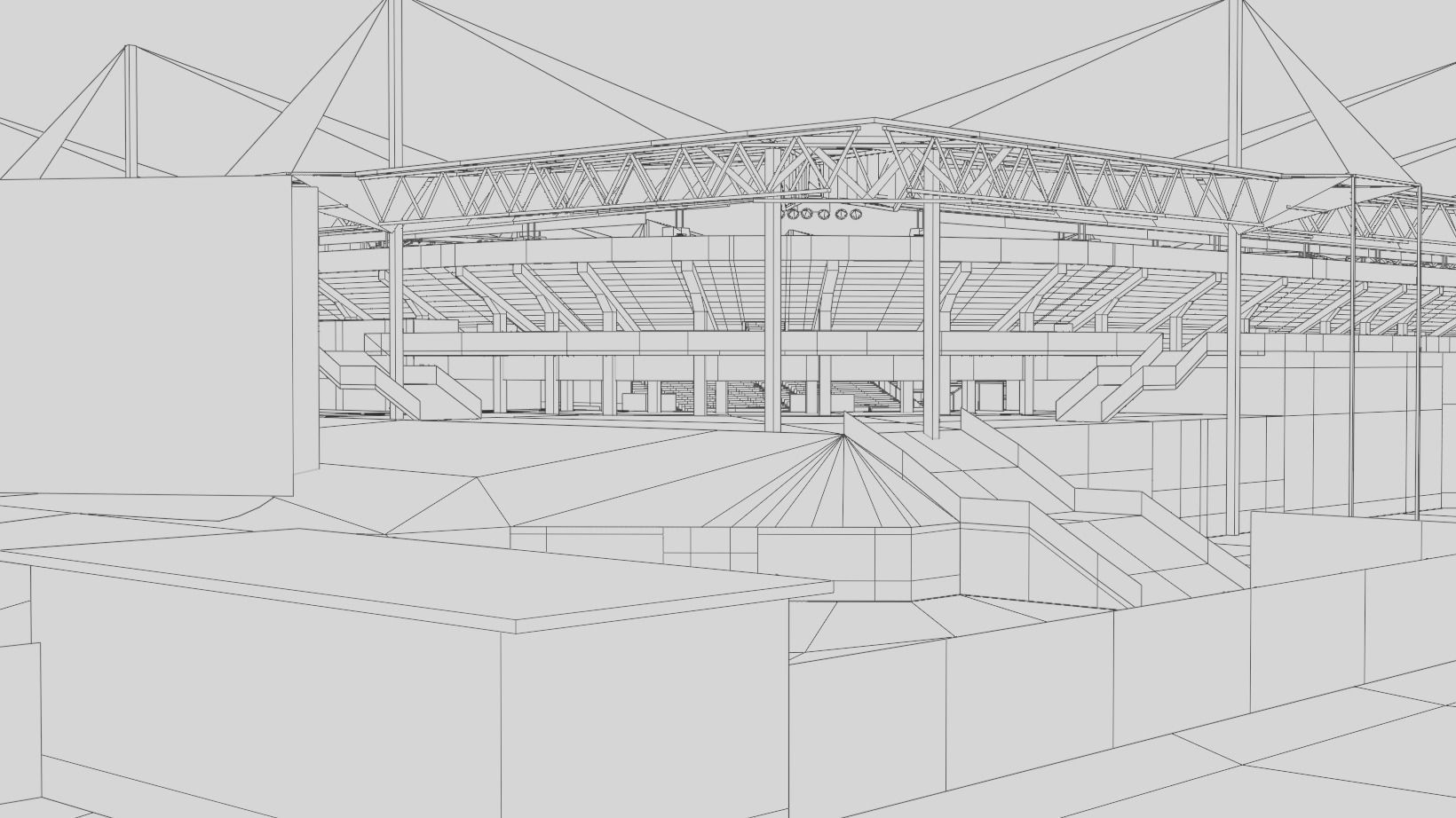 MSV Arena - Duisburg - Germany Low-poly 3D model_7