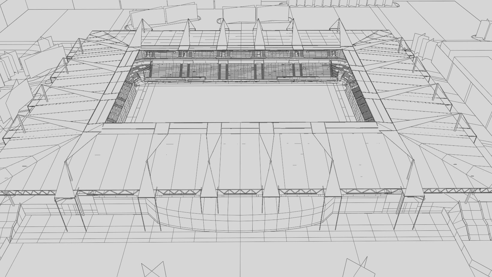 MSV Arena - Duisburg - Germany Low-poly 3D model_5