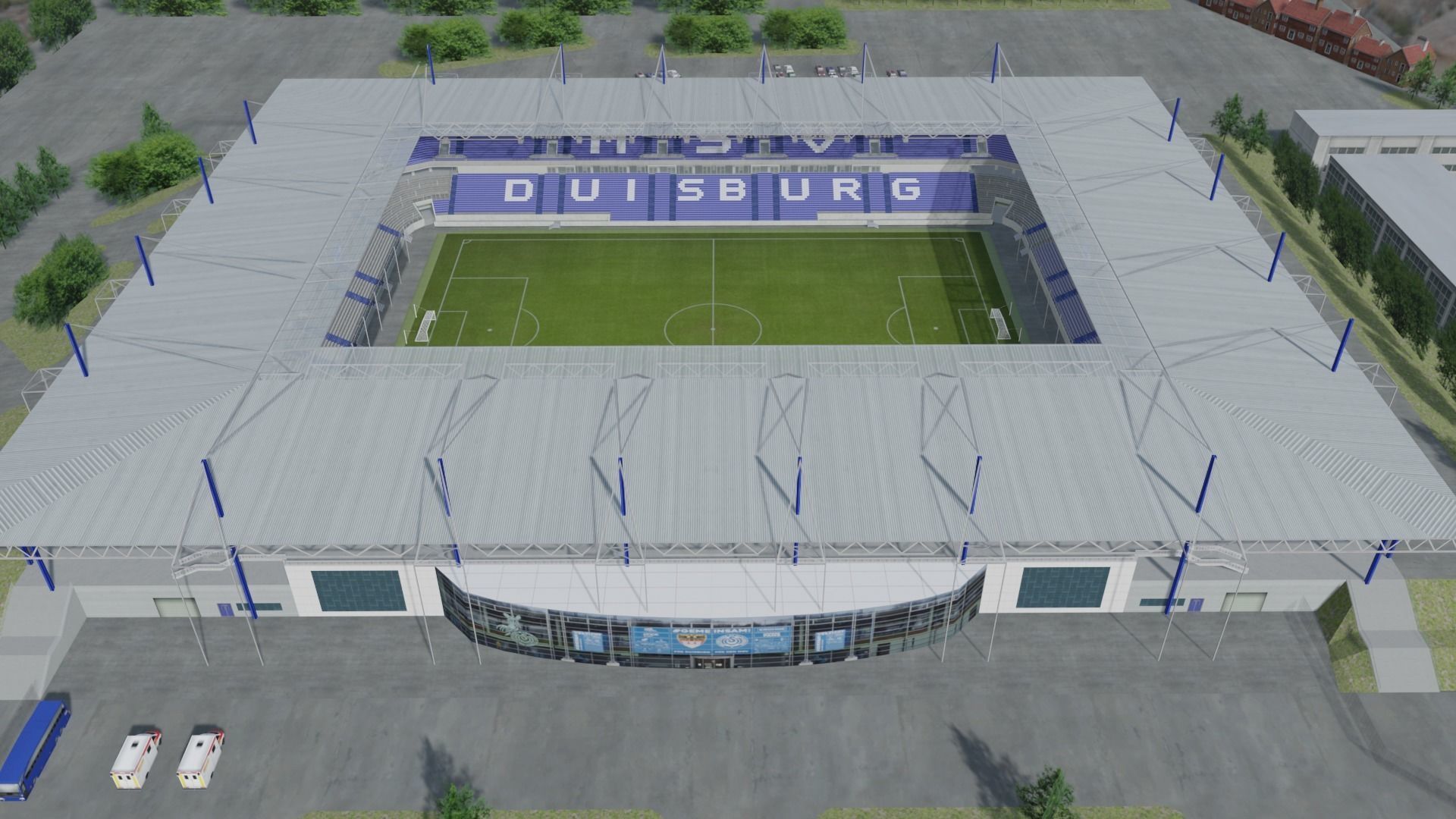 MSV Arena - Duisburg - Germany Low-poly 3D model_1