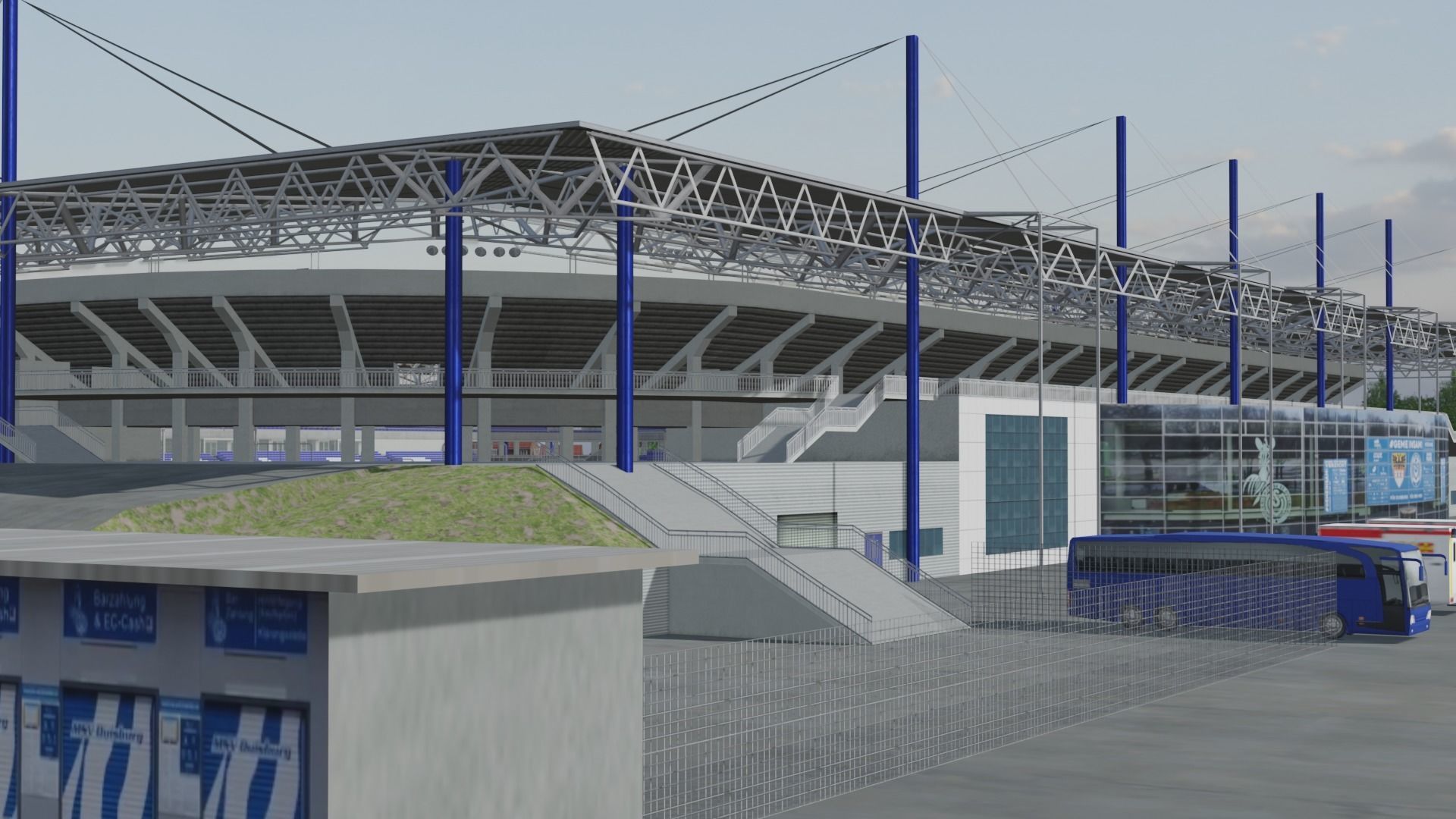 MSV Arena - Duisburg - Germany Low-poly 3D model_2