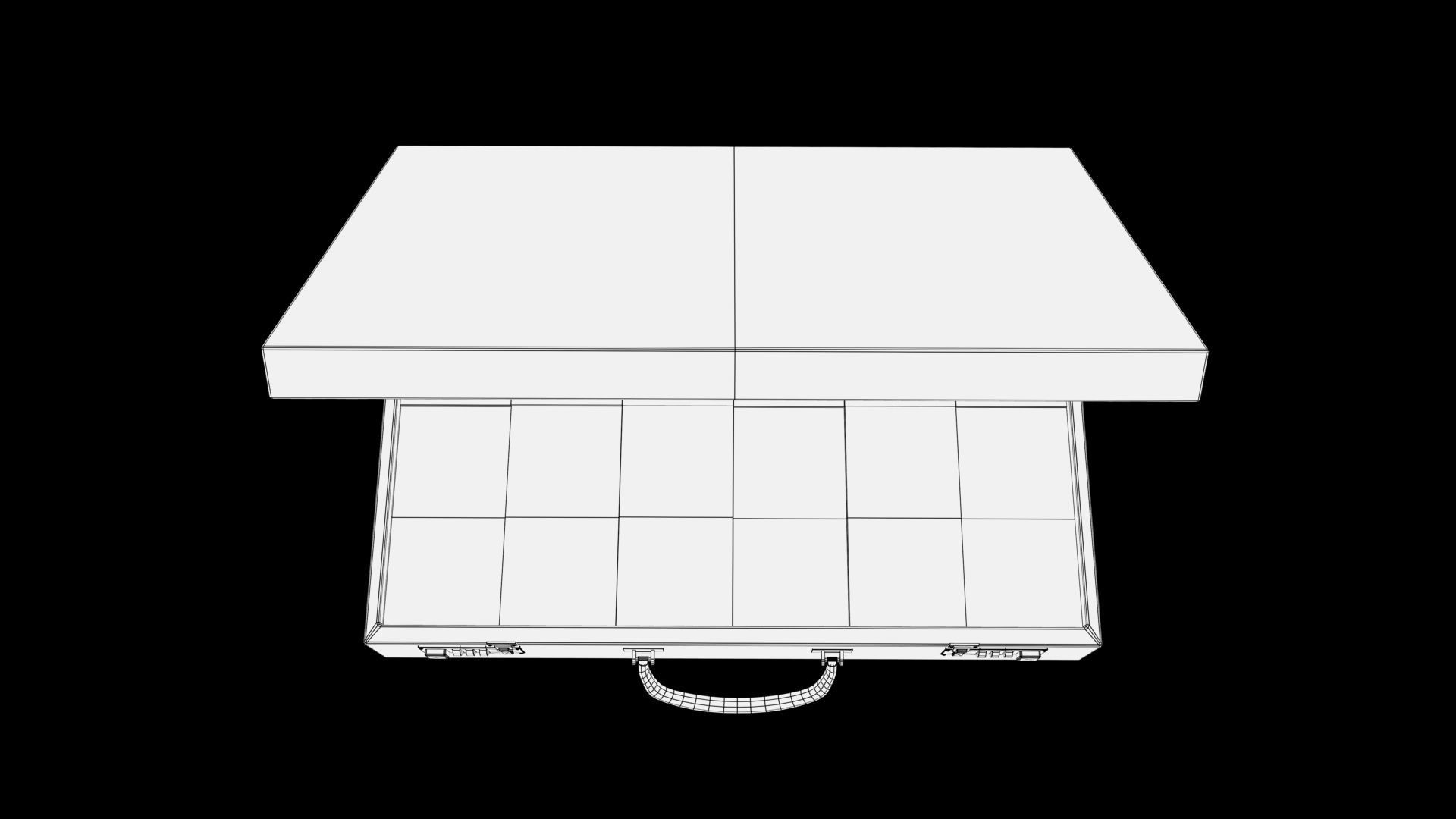 briefcase money in Low-poly 3D model_9