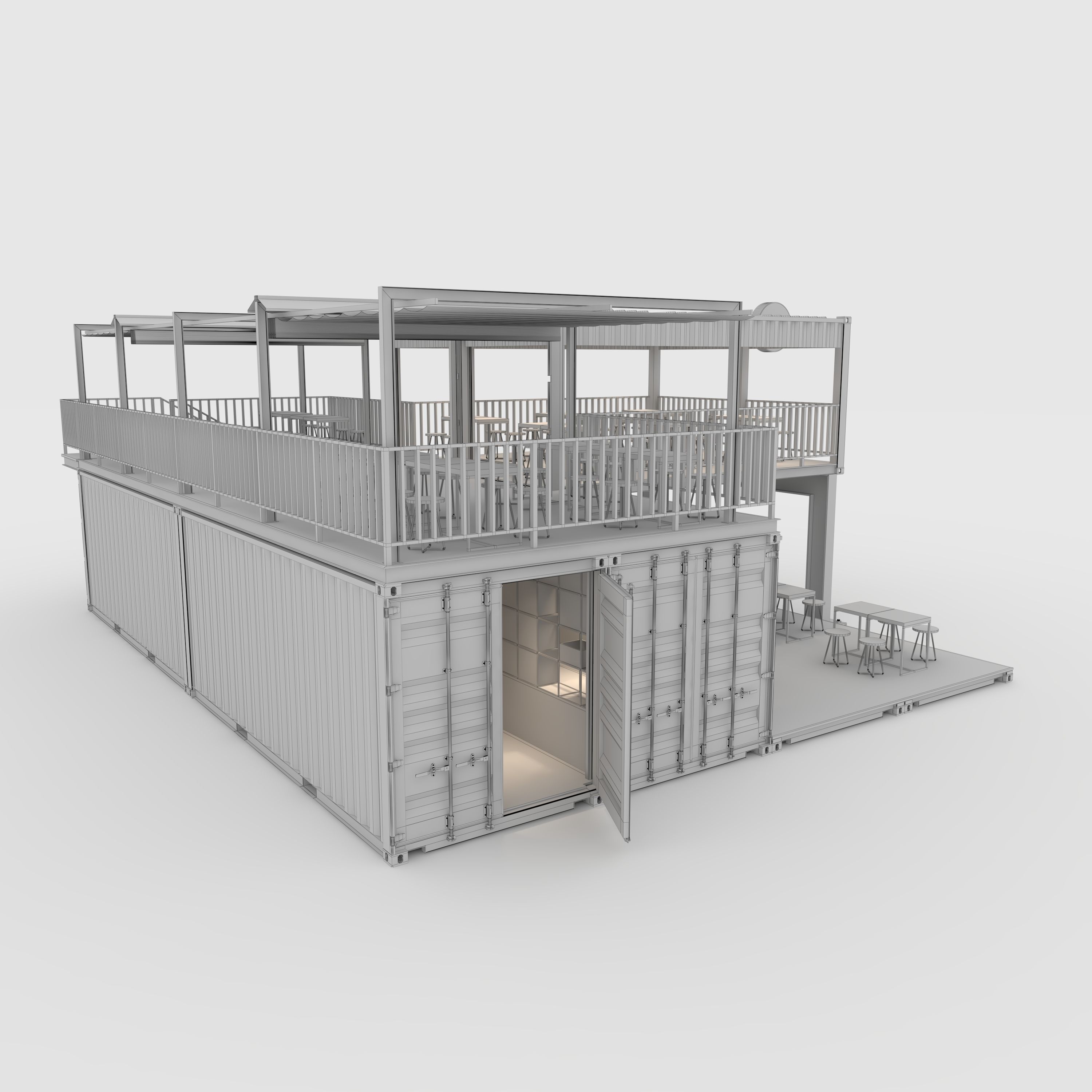 Container Cafe 1 3D model_19