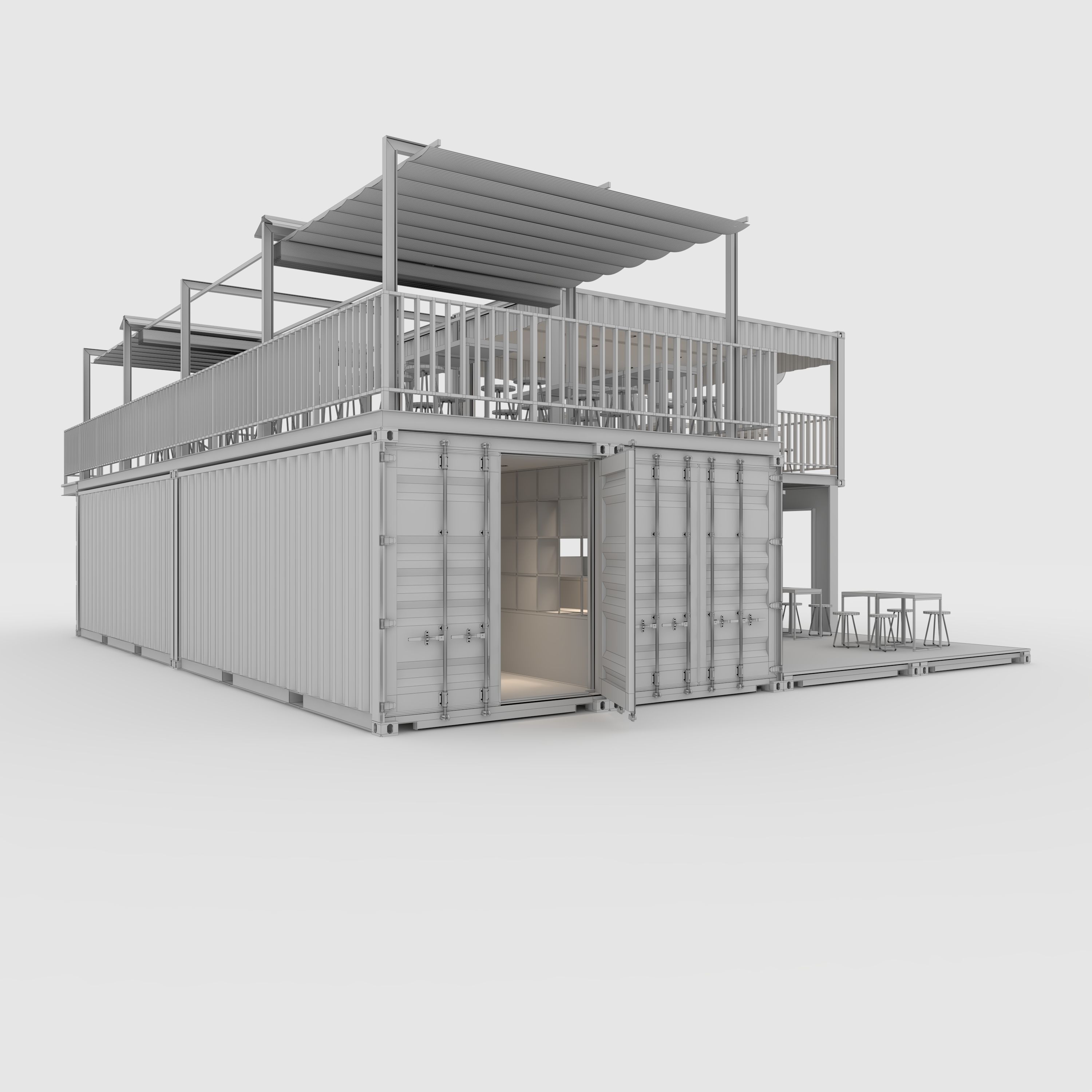 Container Cafe 1 3D model_9