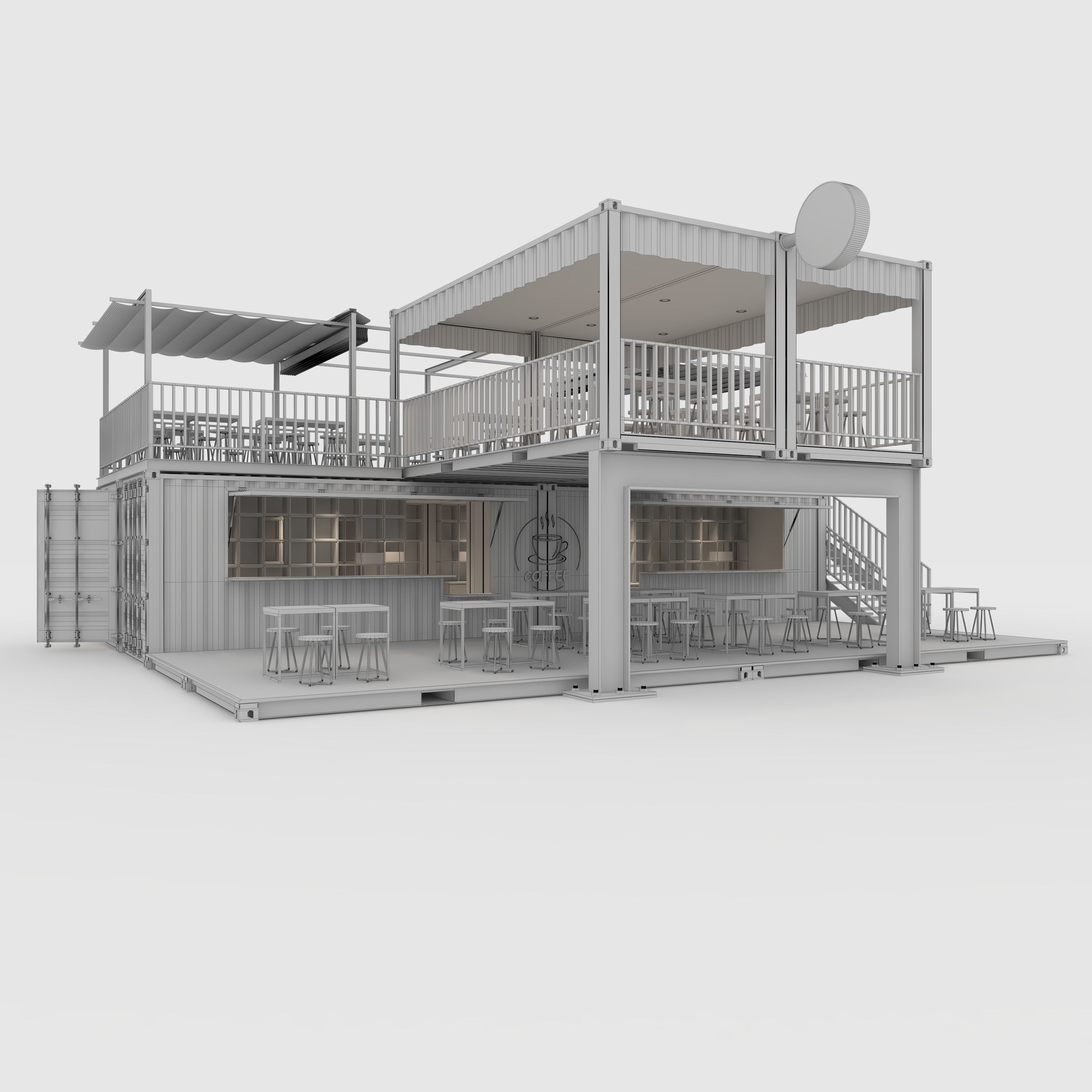 Container Cafe 1 3D model_1