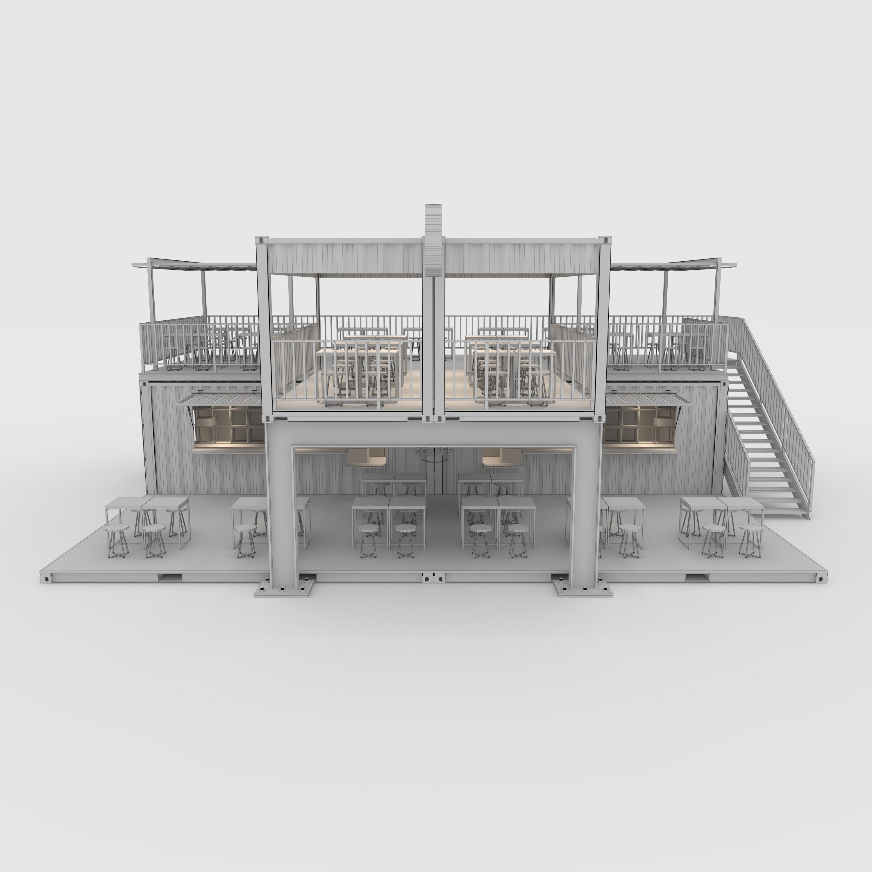 Container Cafe 1 3D model_13