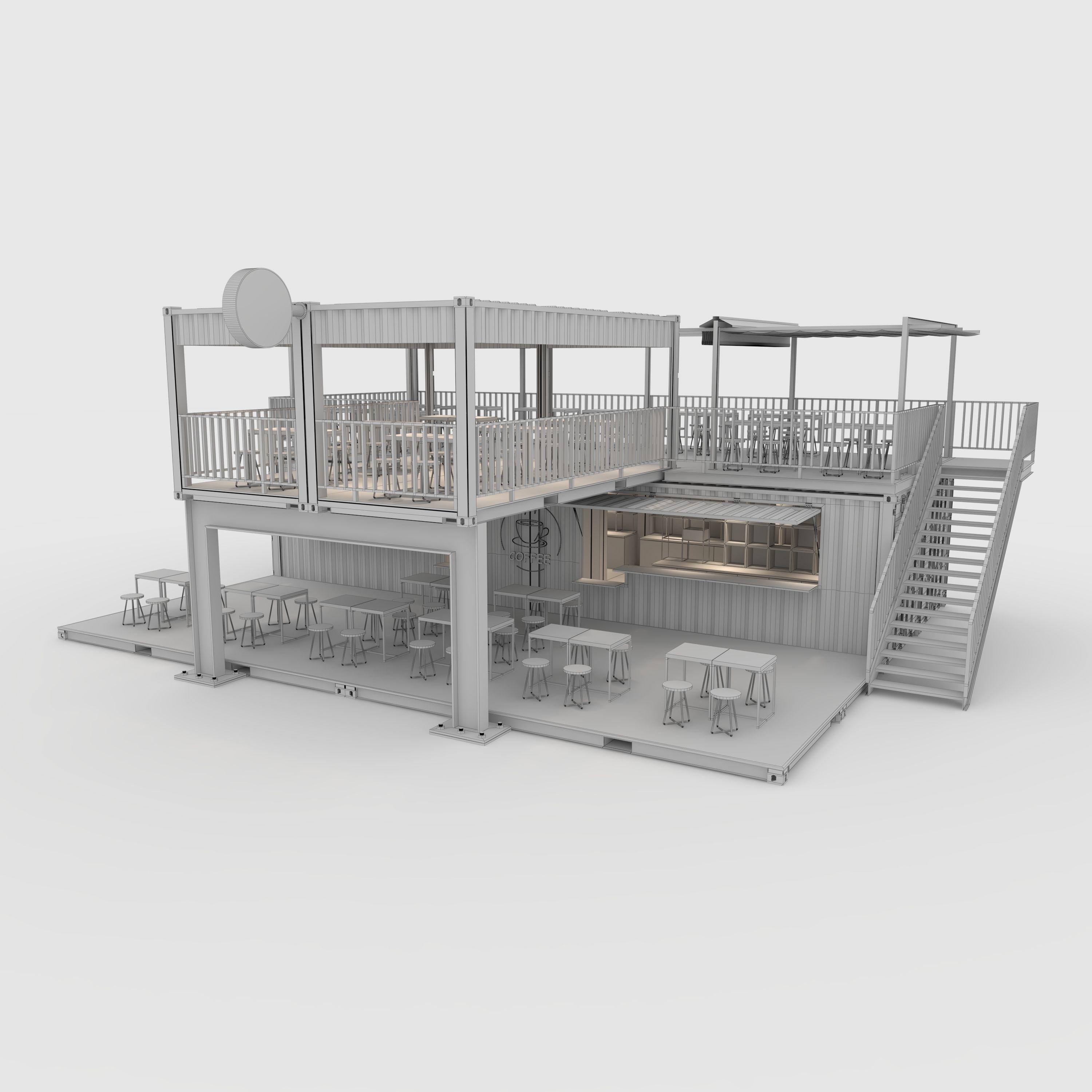 Container Cafe 1 3D model_15