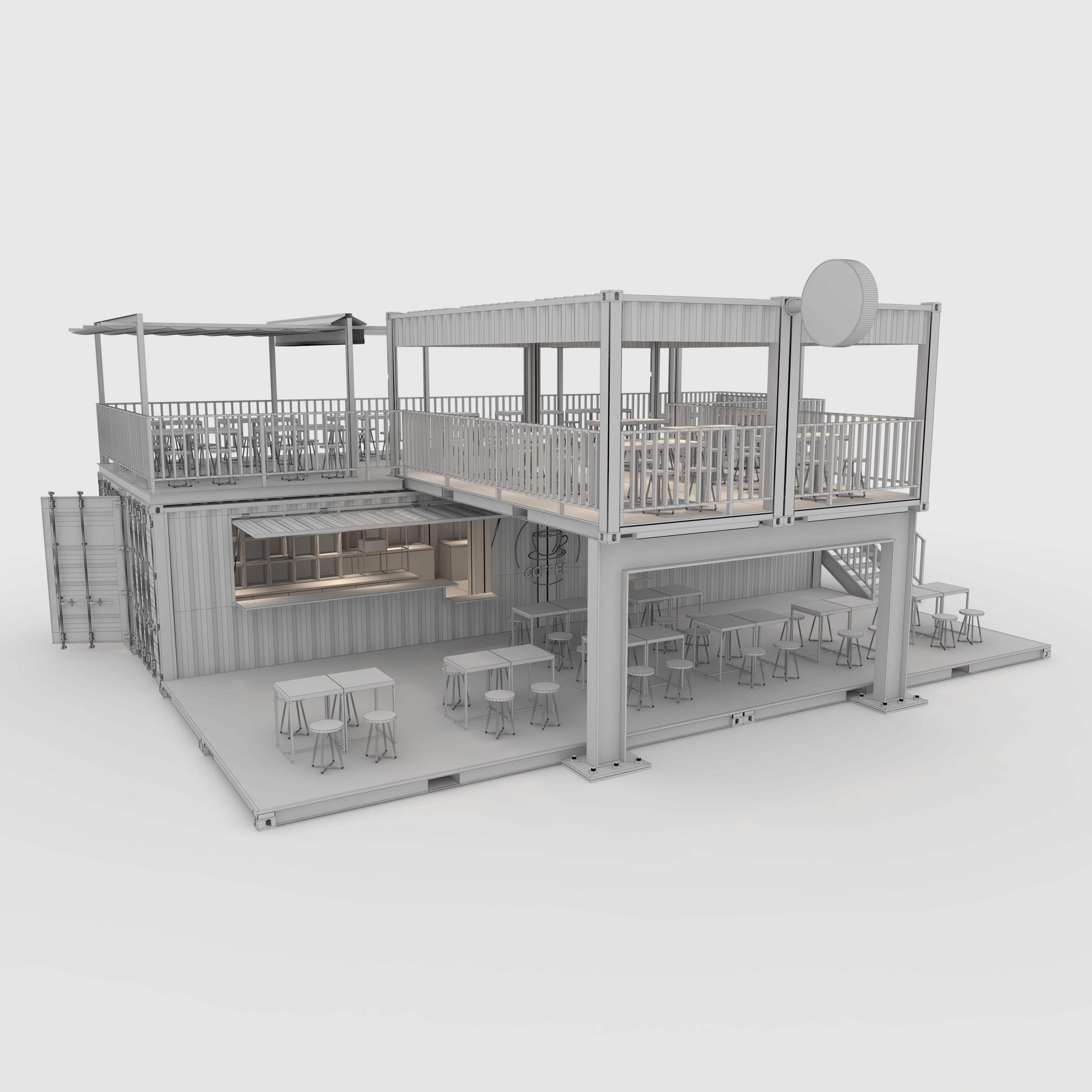 Container Cafe 1 3D model_11