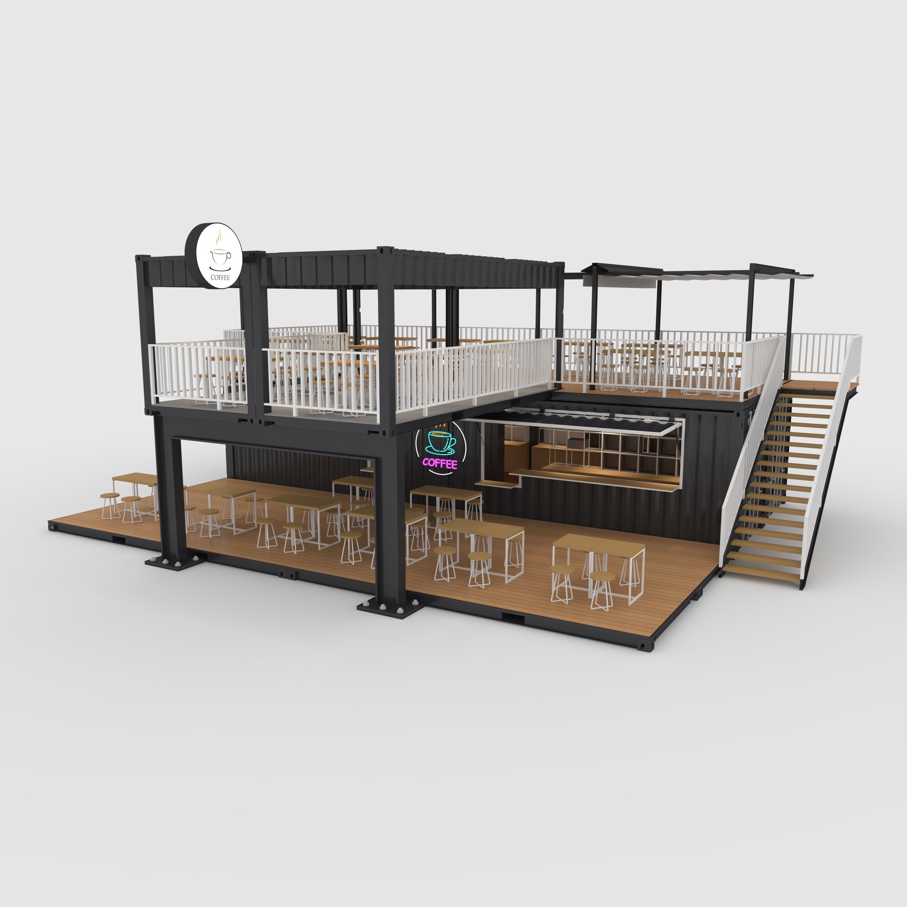Container Cafe 1 3D model_14