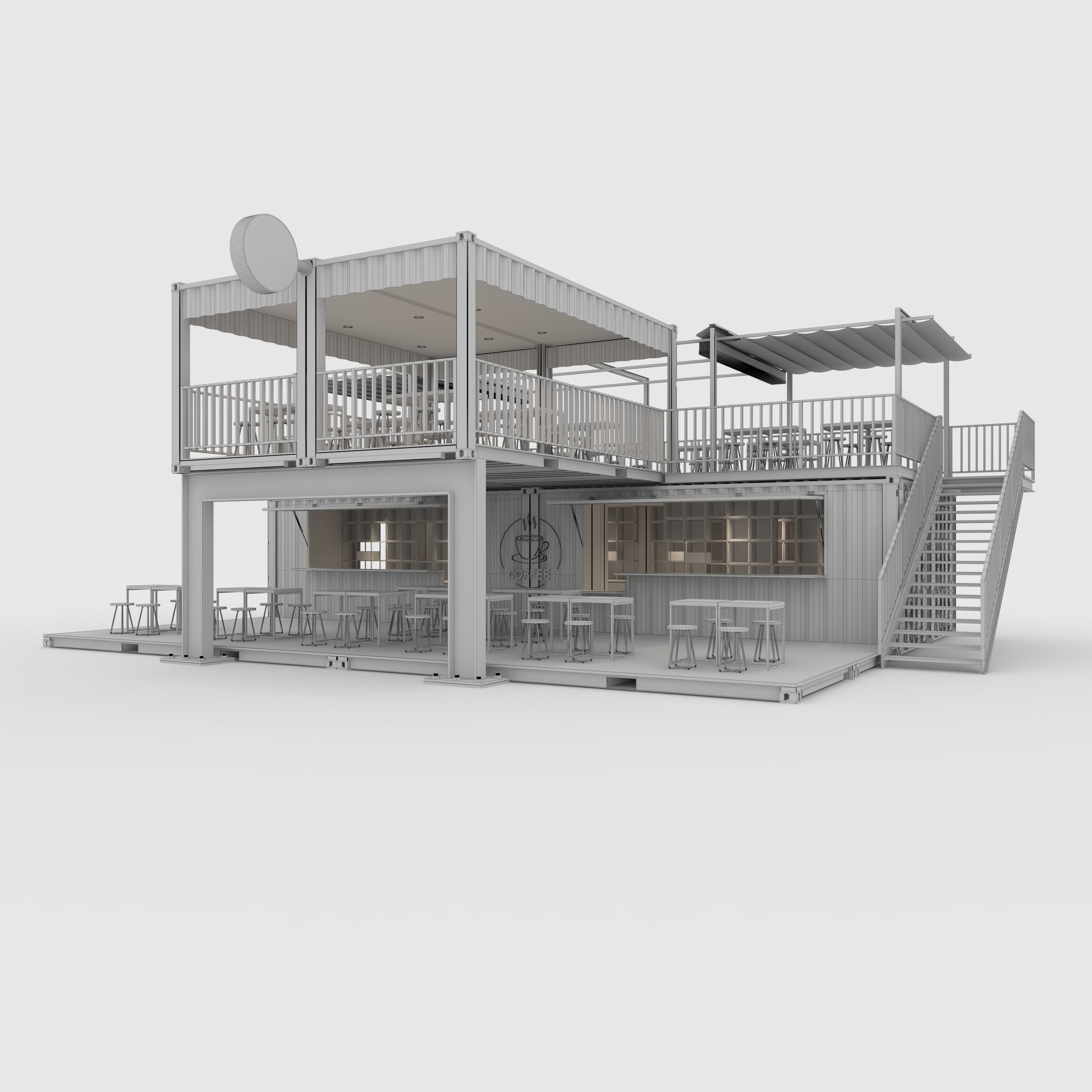 Container Cafe 1 3D model_5