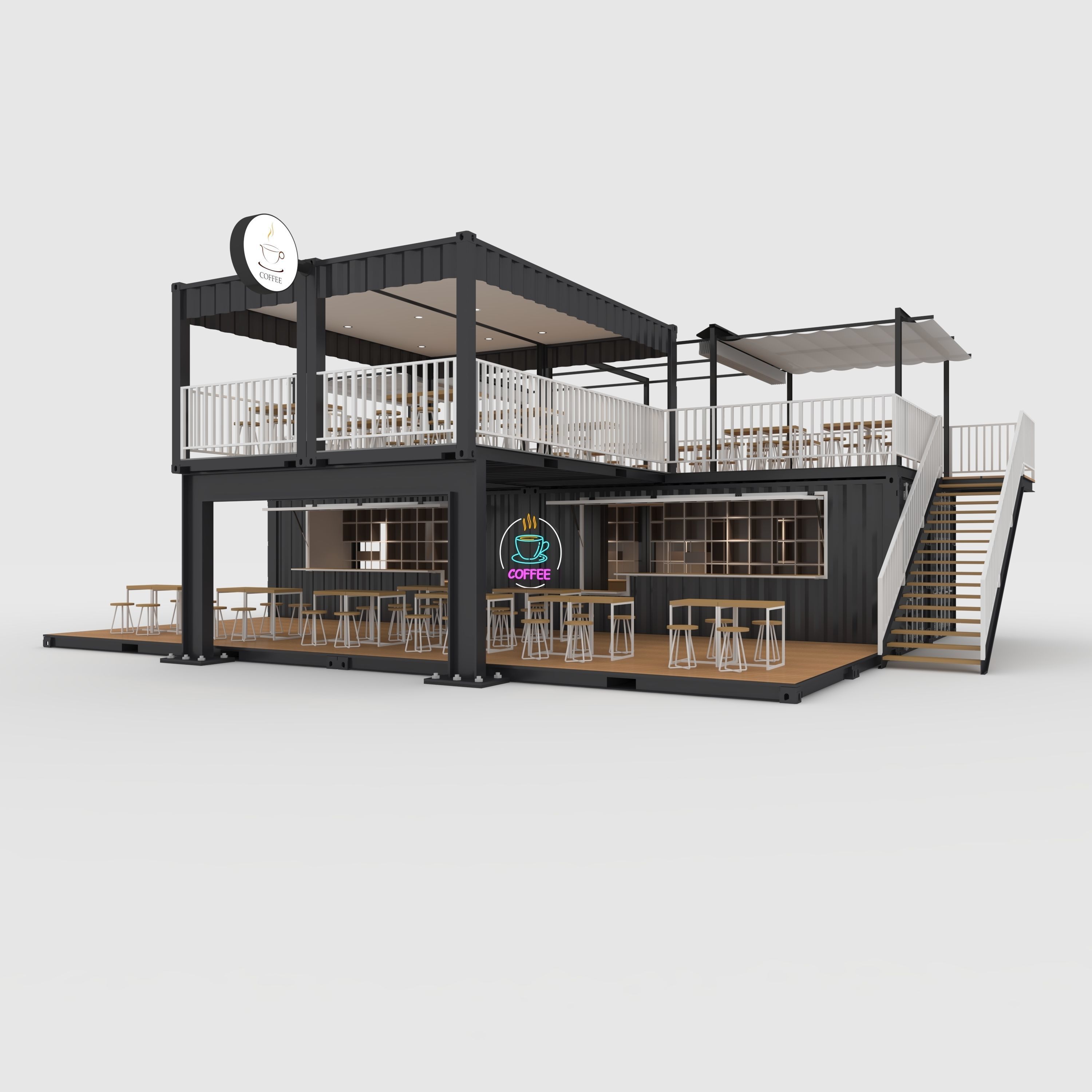 Container Cafe 1 3D model_4