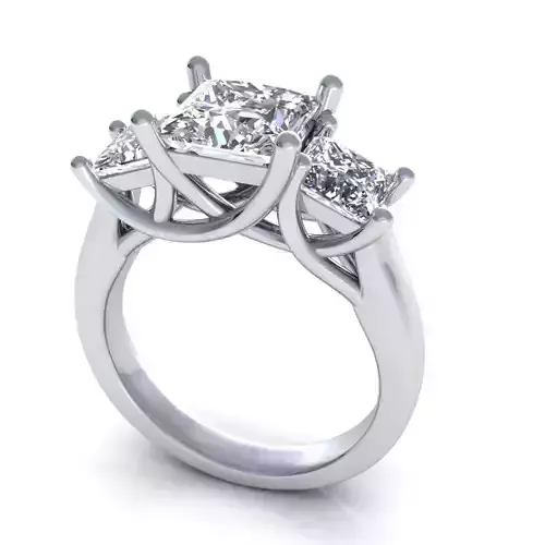 Philip White Princess Diamond Ring