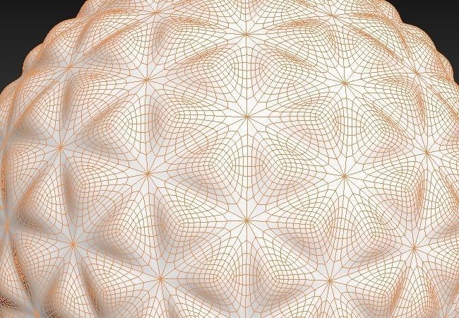 Futuristic Sci-Fi Parametric Sphere - Ball 3D model_7