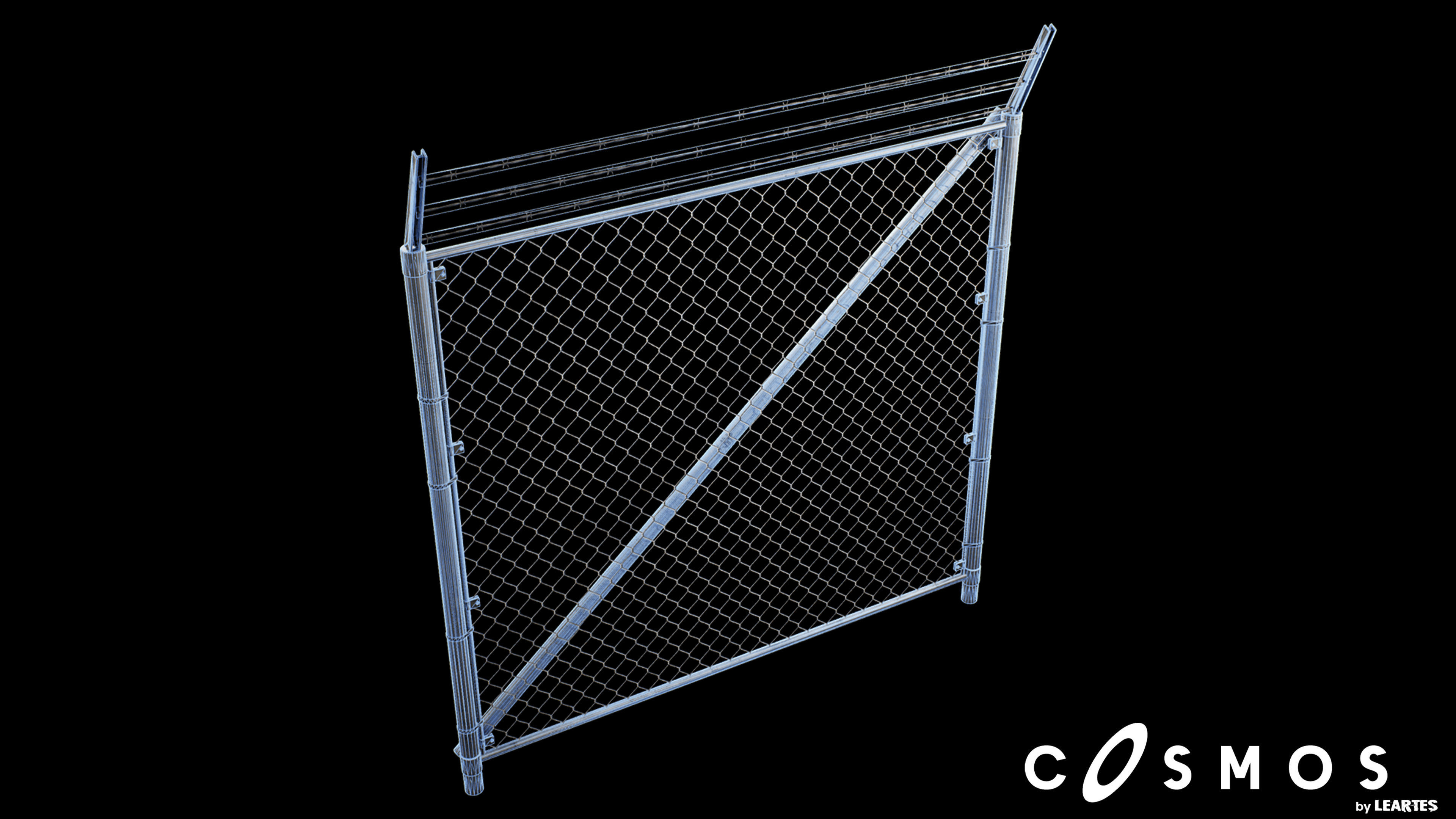 Military Module Wired Fence End Cap - 01 Low-poly 3D model_4