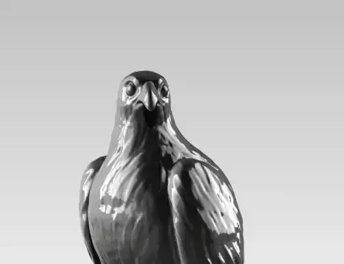Eagle sculpture of perched bird
