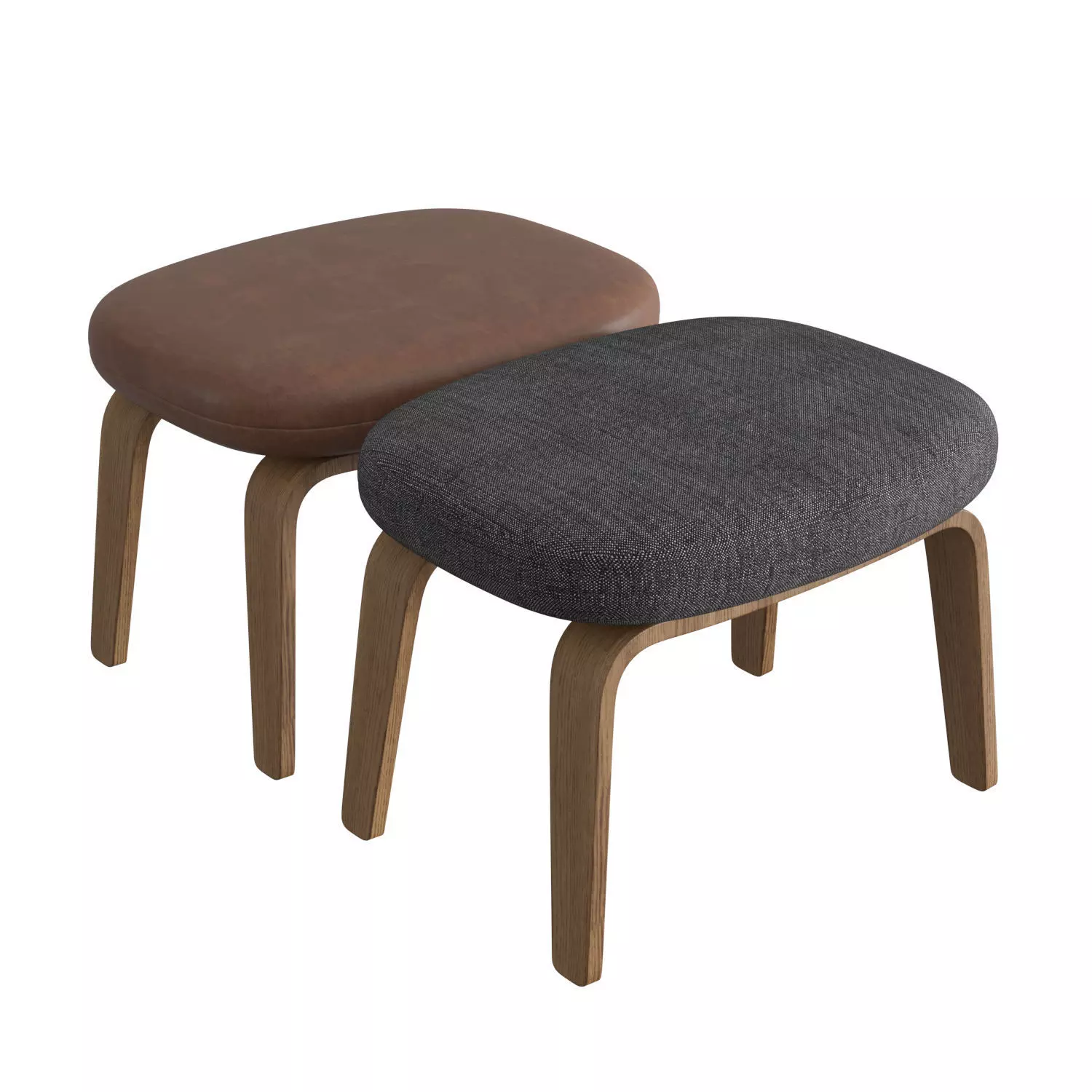 Era Wooden Footstool 3D model_0