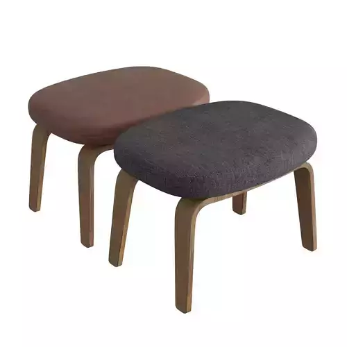 Era Wooden Footstool 3D model