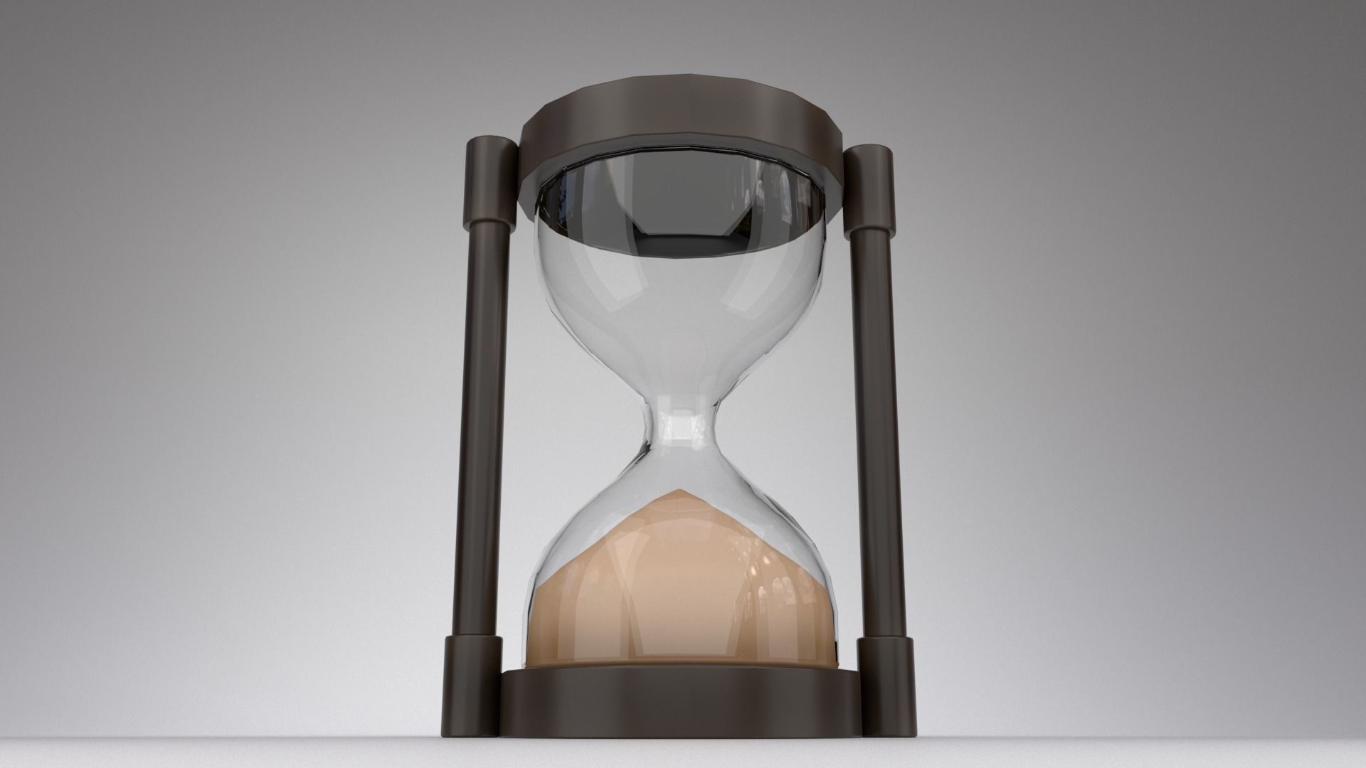 Hourglass with sand in it Low-poly 3D model_3