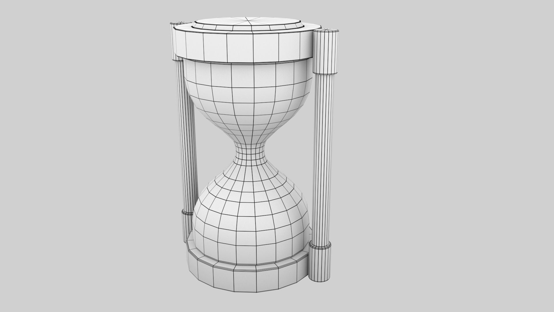 Hourglass with sand in it Low-poly 3D model_7