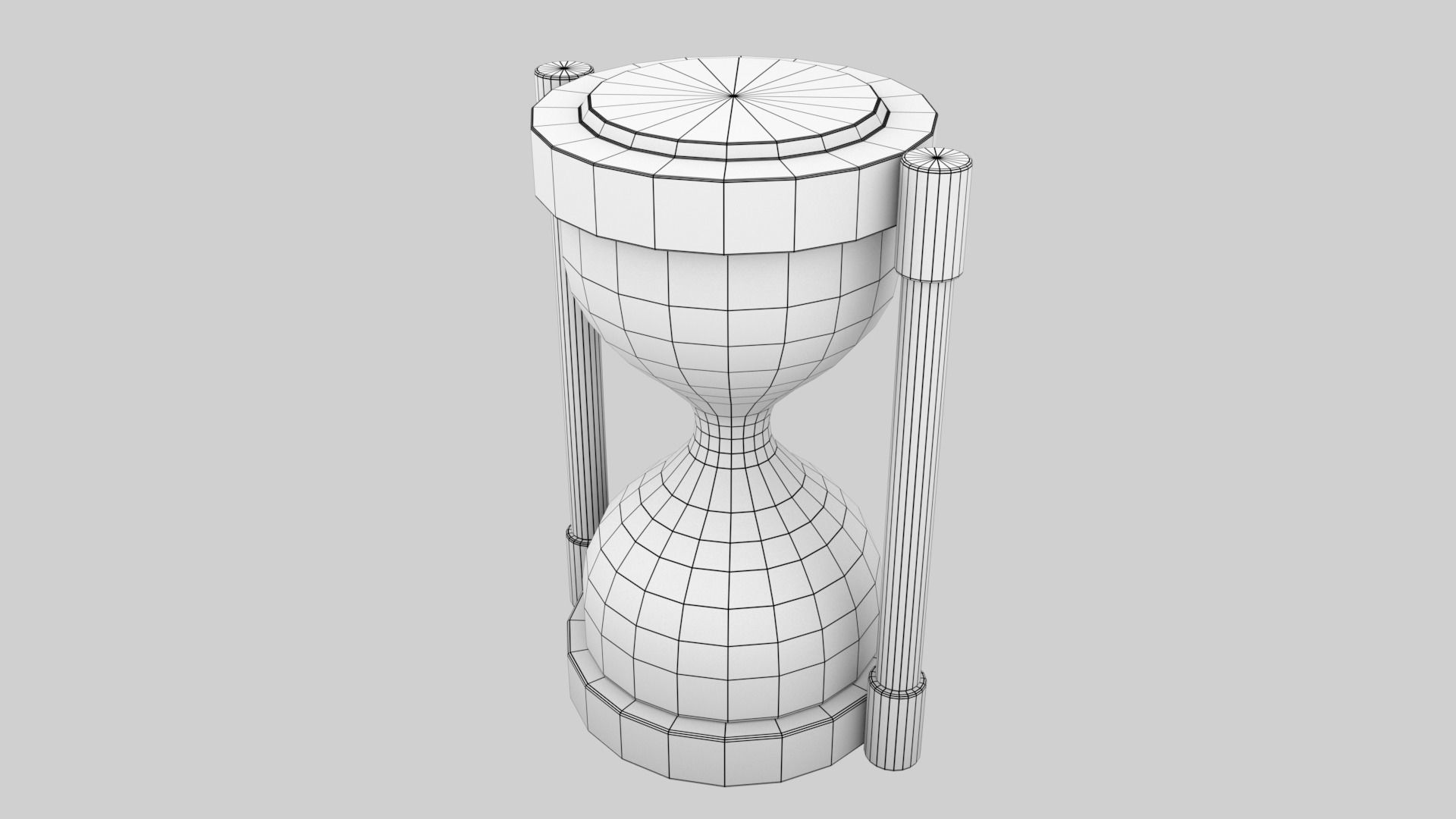 Hourglass with sand in it Low-poly 3D model_6