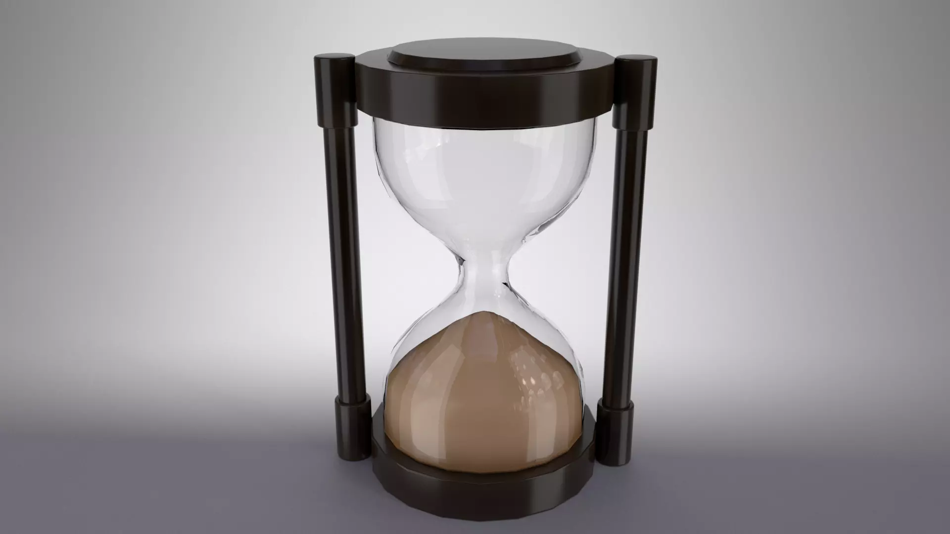 Hourglass with sand in it Low-poly 3D model_0