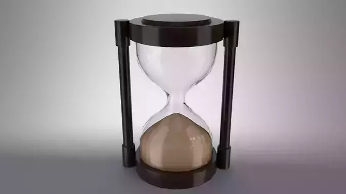 Hourglass with sand in it