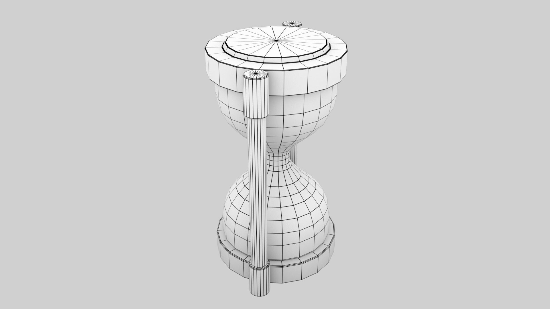 Hourglass with sand in it Low-poly 3D model_9