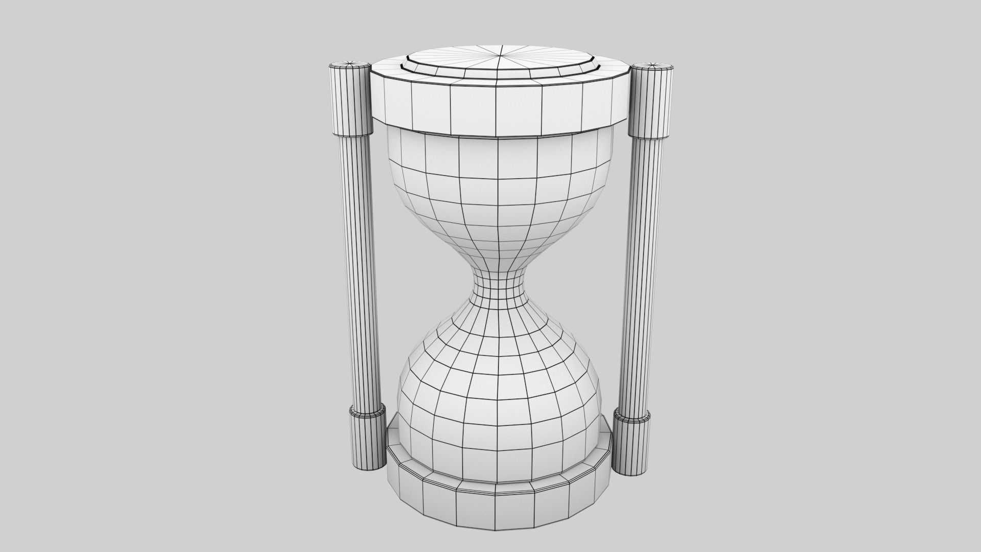 Hourglass with sand in it Low-poly 3D model_5