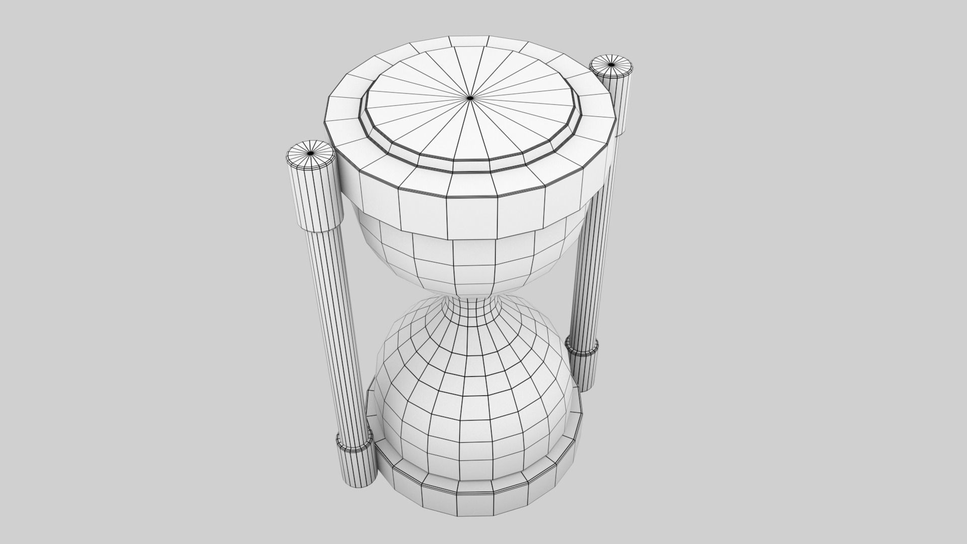 Hourglass with sand in it Low-poly 3D model_8